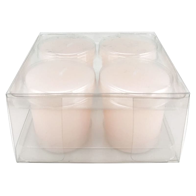 4-Pack Pink Unscented Votive Candles