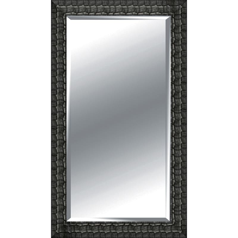 32X66 Rectangle Plastic Framed Black Floor Mirror