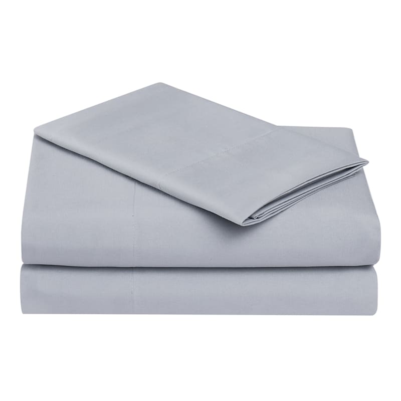 4Piece Dark Gray Antimicrobial Sheet Set, King At Home