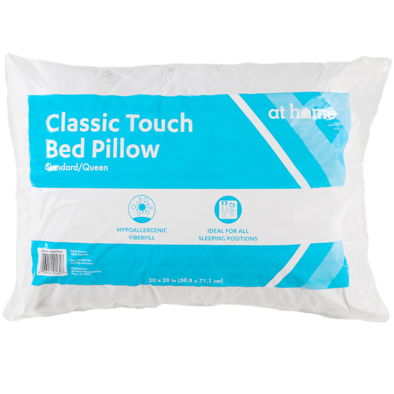 Classic Touch Bed Pillow, Standard/Queen