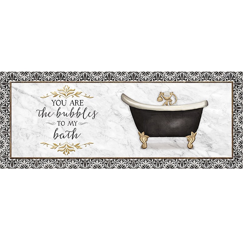 You Are The Bubbles To My Bath Canvas Wall Art, 20x8