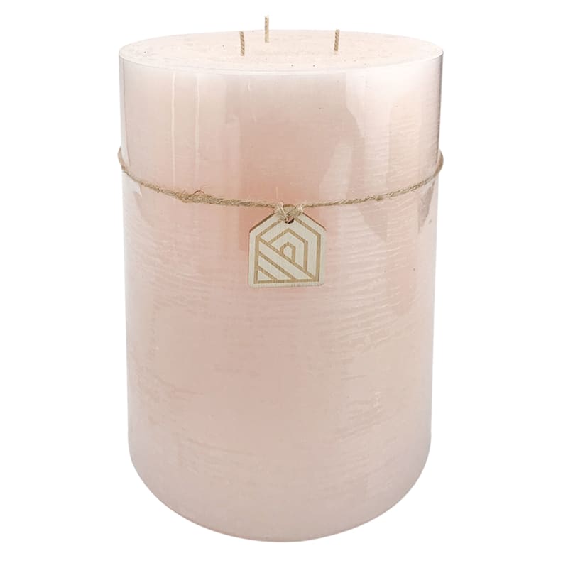Pink Unscented Pillar Candle, 8"