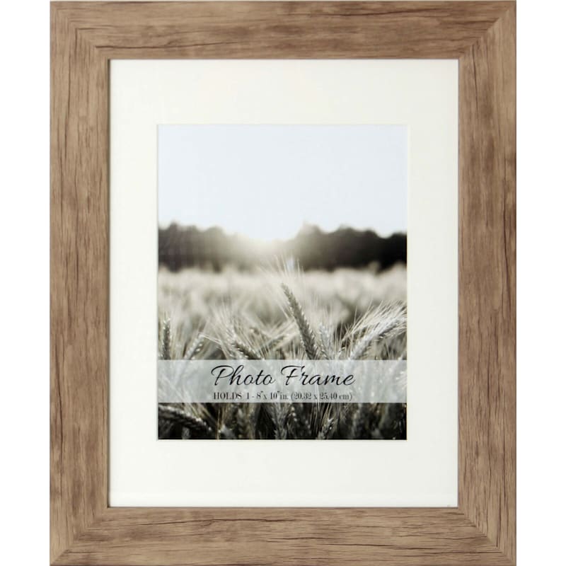 11X14 Driftwood Farmhouse Matted Frame Holds 8X10 Photo