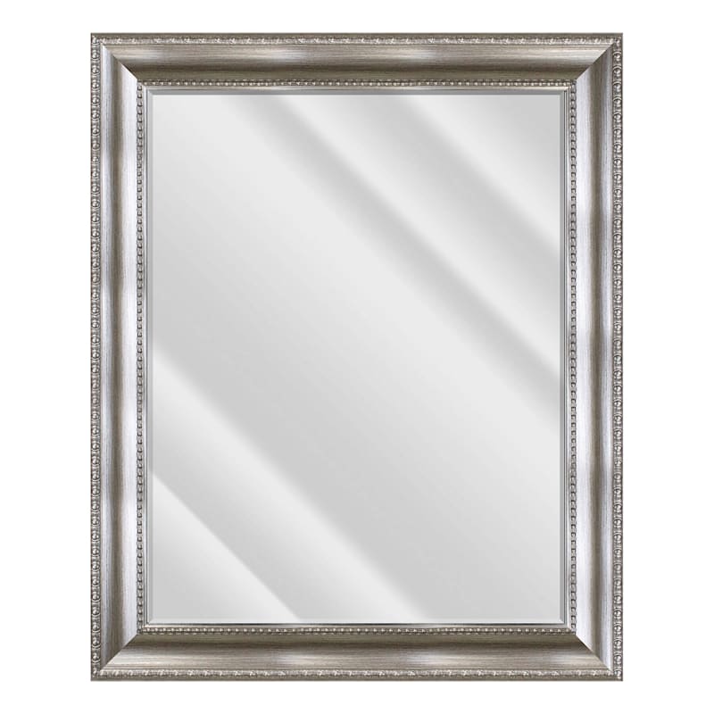 Anne Antique Silver Rectangle Wall Mirror, 29x35