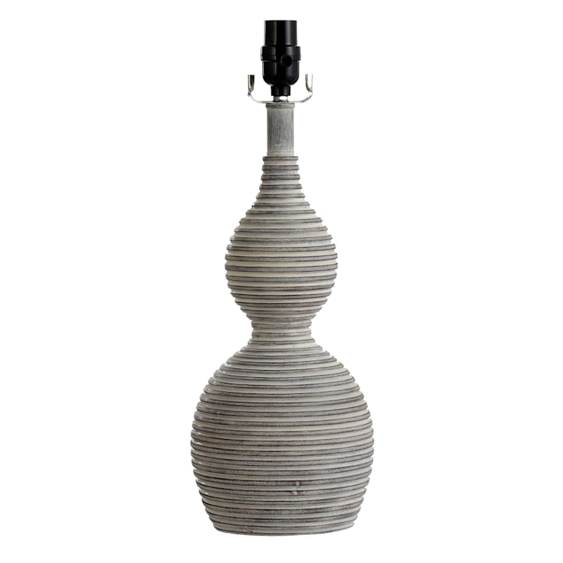 Grey Double Gourd Table Lamp, 19"