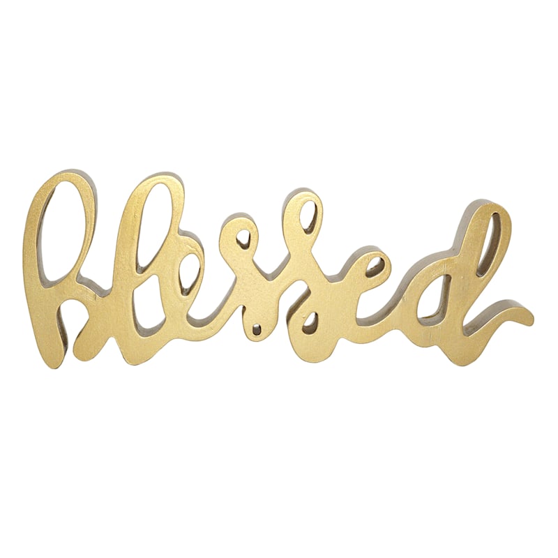 Blessed Cutout Table Sign, 12x5