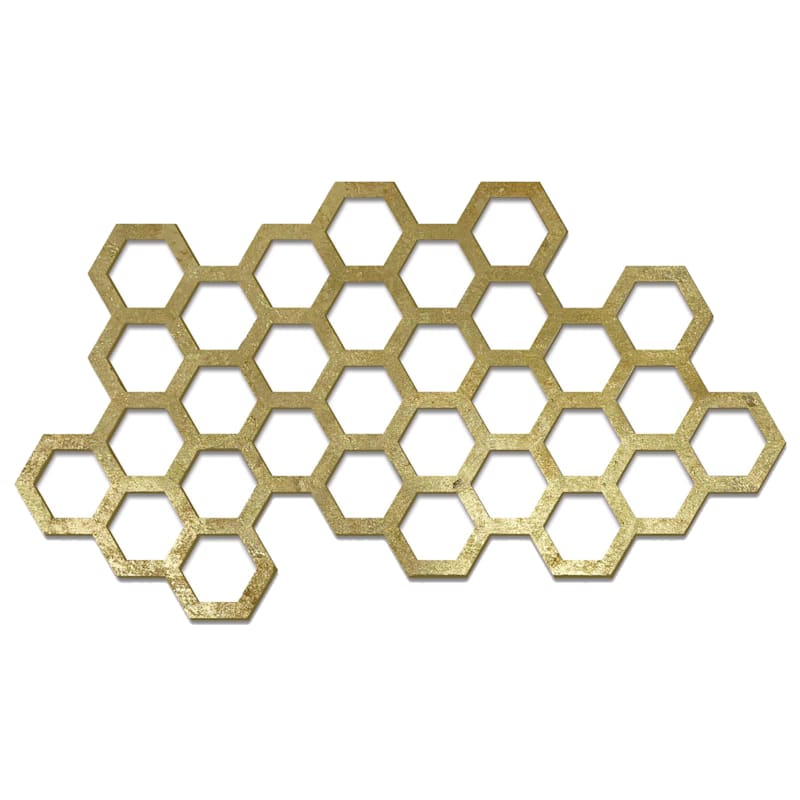 at Home Honeybloom Wooden Honeycomb 17 x 13 Wall Art