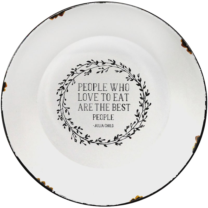 10in. People Who Love To Eat Metal Plate Wall Art