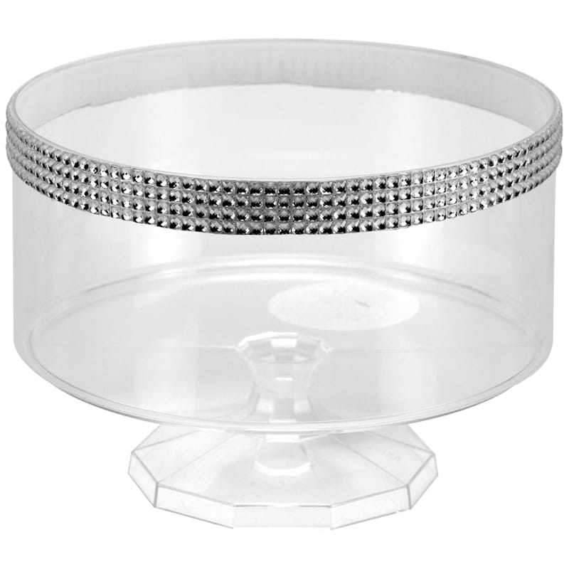 Clear Large Trifle Bowl/Jewel Accent Hanna K. Signature