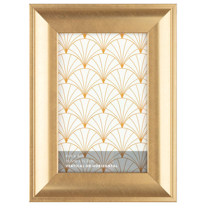 Gold Scoop Profile Tabletop Picture Frame, 4x6