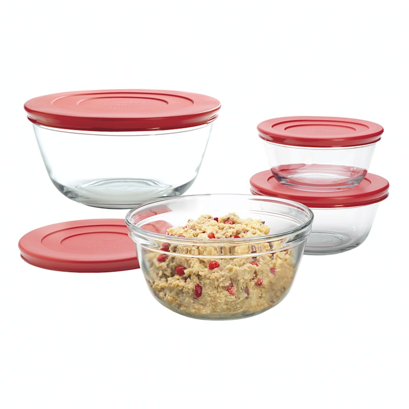 6Piece Anchor Hocking Mixing Bowl Set with Lids