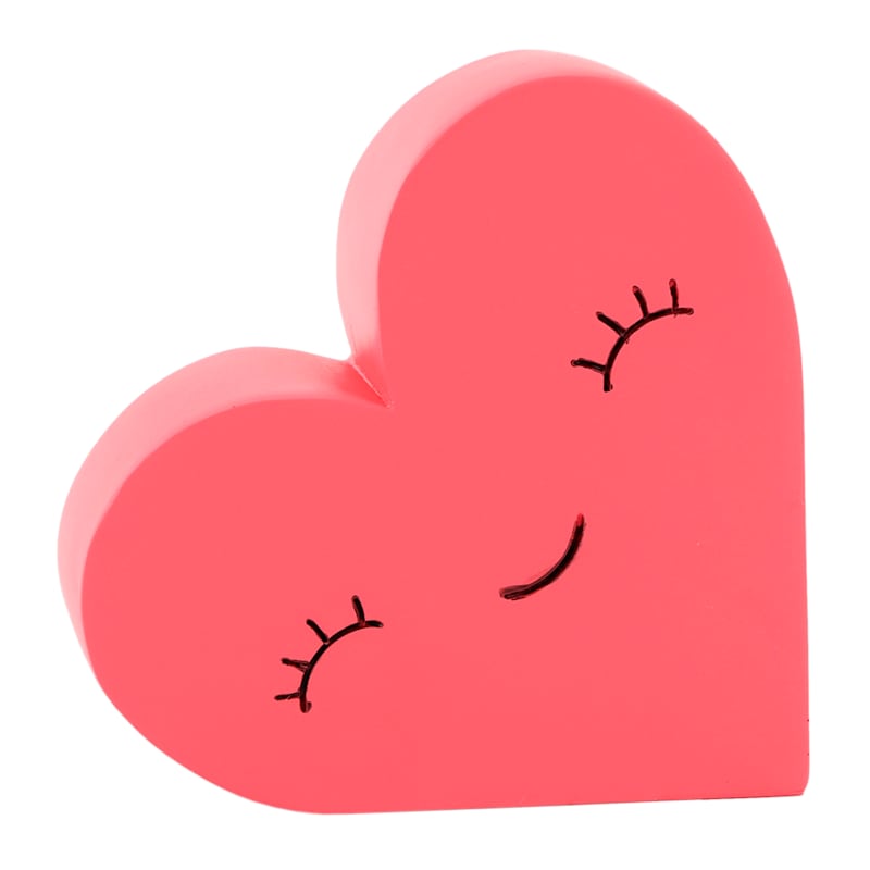 Pink Heart Figurine, 5"