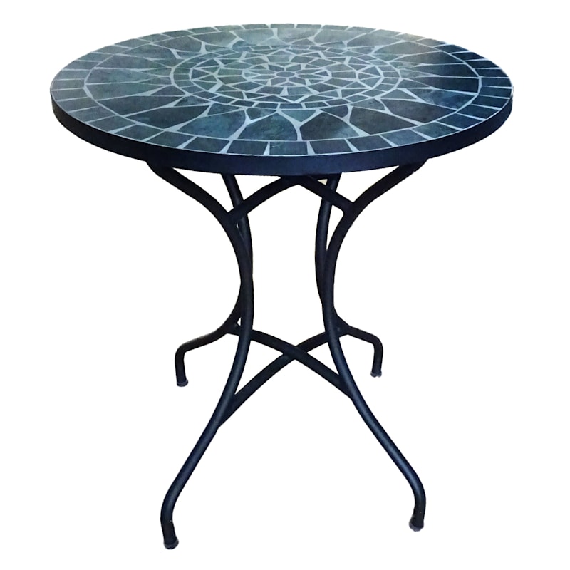 Outdoor Mosaic Tile Top Bistro Table, 28 Round Table Top Outdoor Furniture