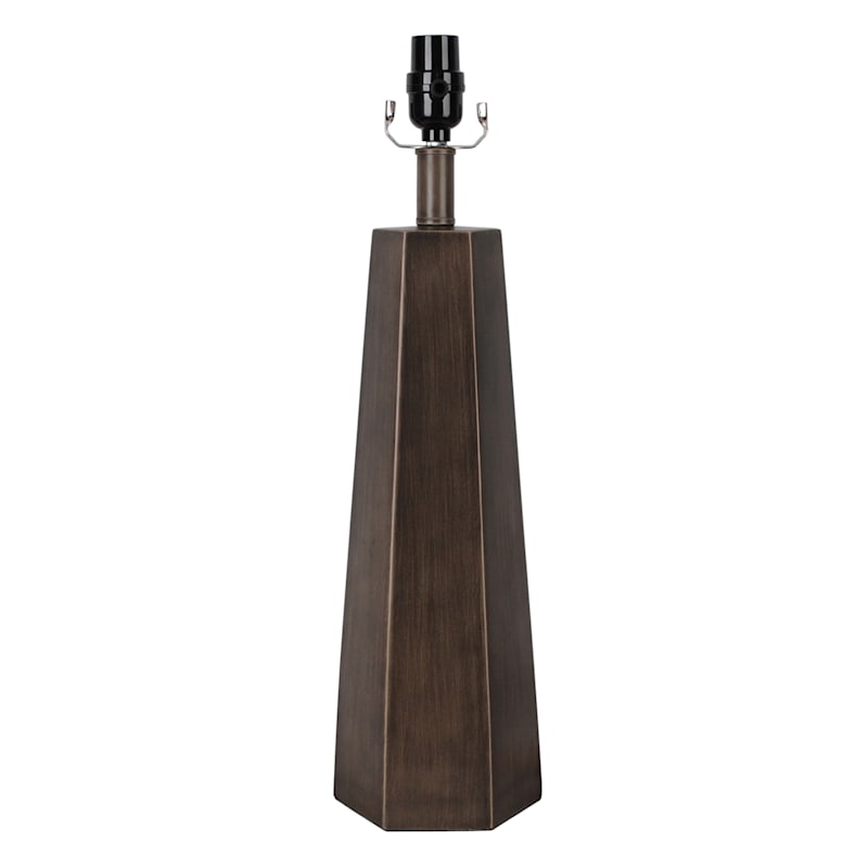 Angled Wooden Table Lamp, 21"