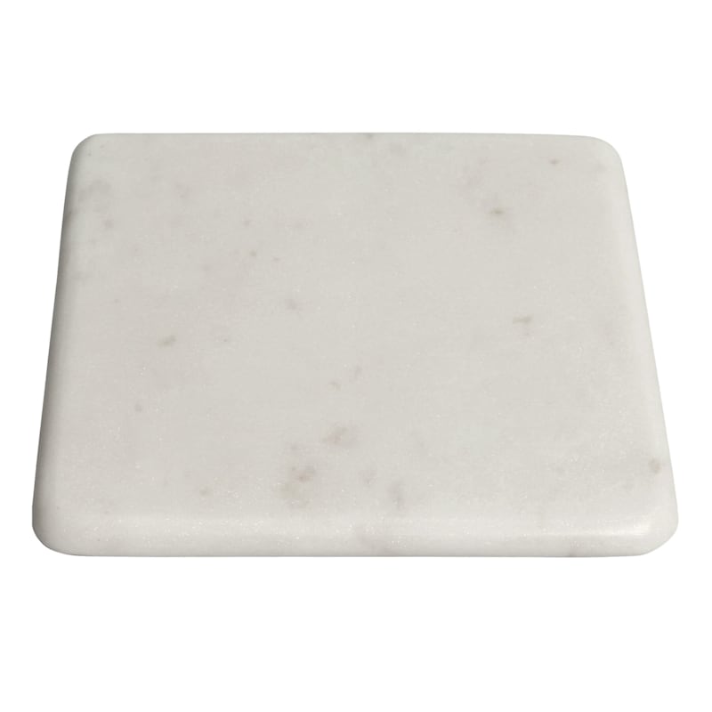 White Marbled Square Serve Board