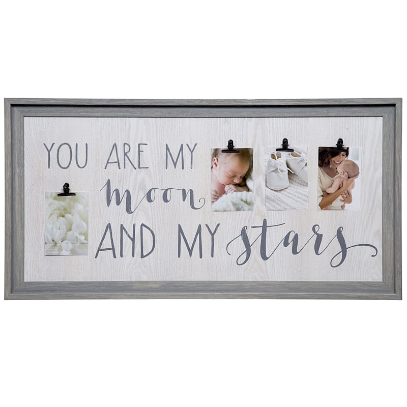 4-Clip You Are My Moon & My Stars Photo Wall Collage, 19x36