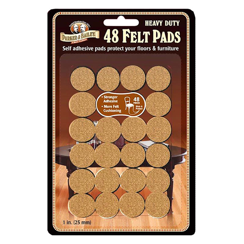 48-Pack 1" Felt Furniture Pads, Oat