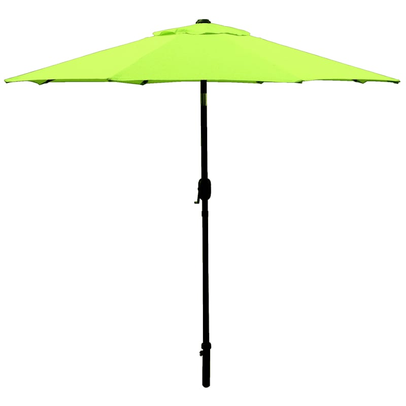 Grass Green Outdoor Crank & Tilt Steel Umbrella, 7.5'