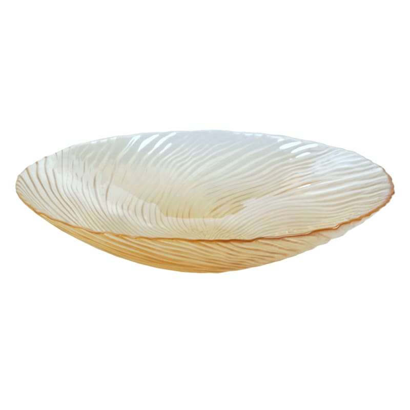 Amber Luster Swirl Texture Medium Serving Bowl