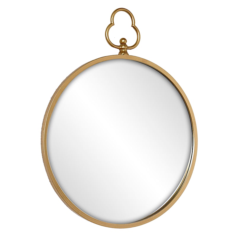 Grace Mitchell Gold Framed Round Wall Mirror, 20"