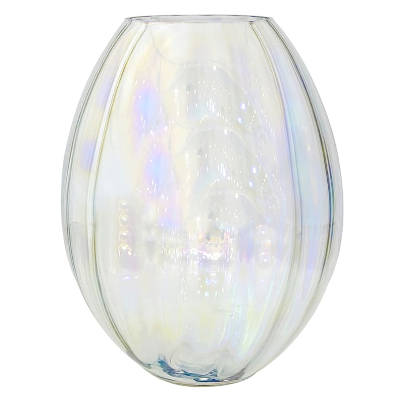 Laila Ali Iridescent Glass Vase, 10"