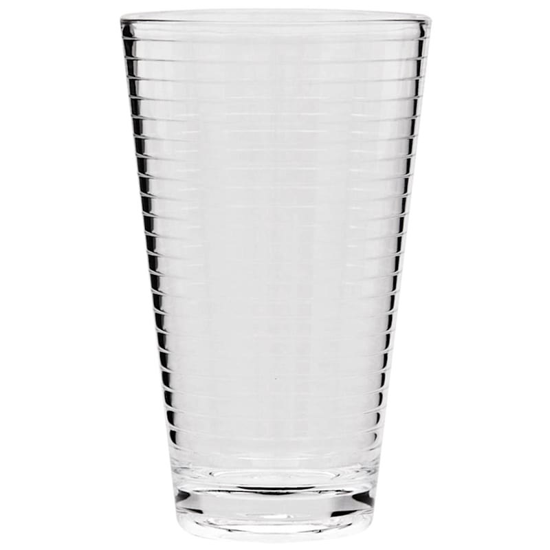 Clear Striped Acrylic Highball Glass, 19oz