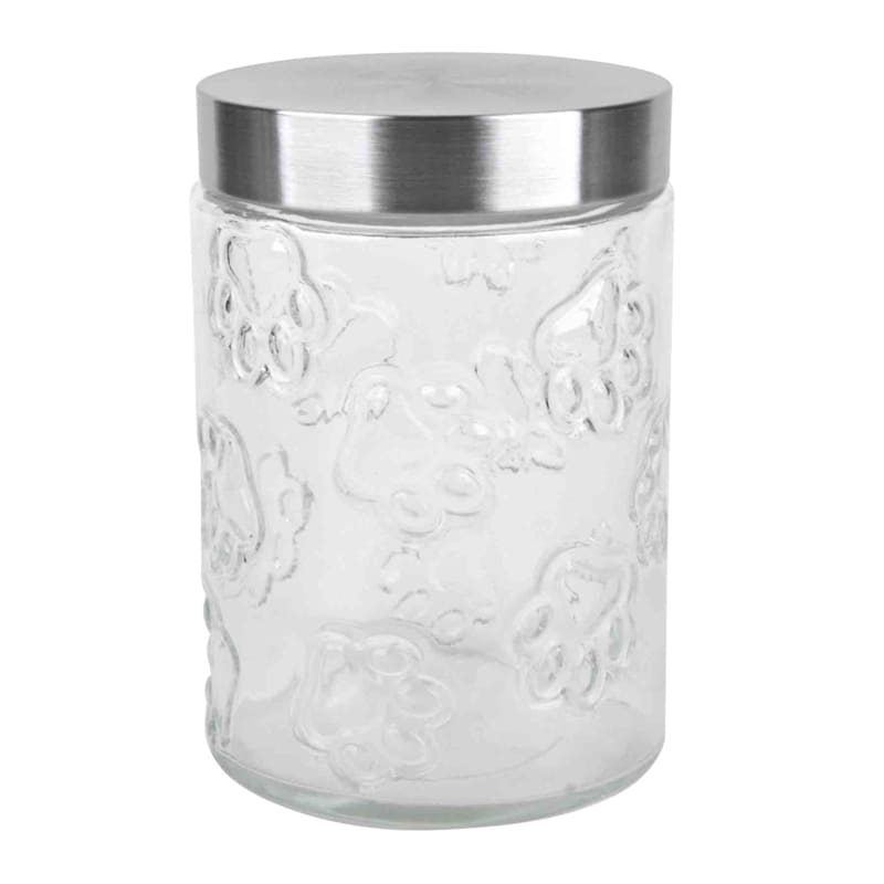 Maxwell Clear Glass Pet Canister, Medium