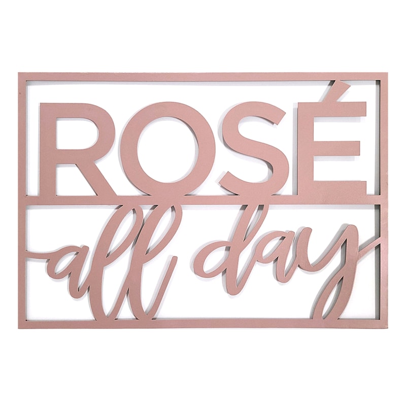 Rose All Day Metal Wall Decor, 20x14
