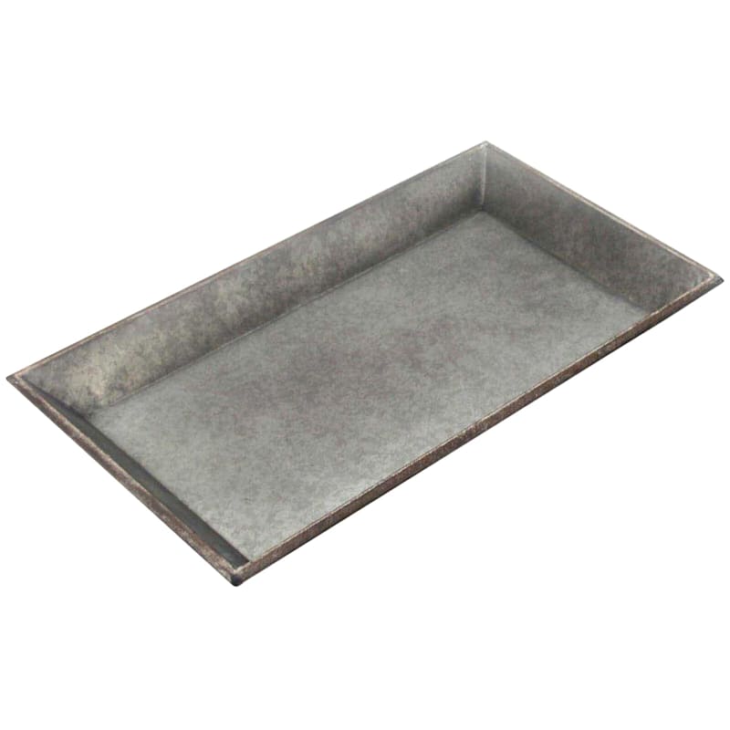 Metal Galvanized Tray, 14x7
