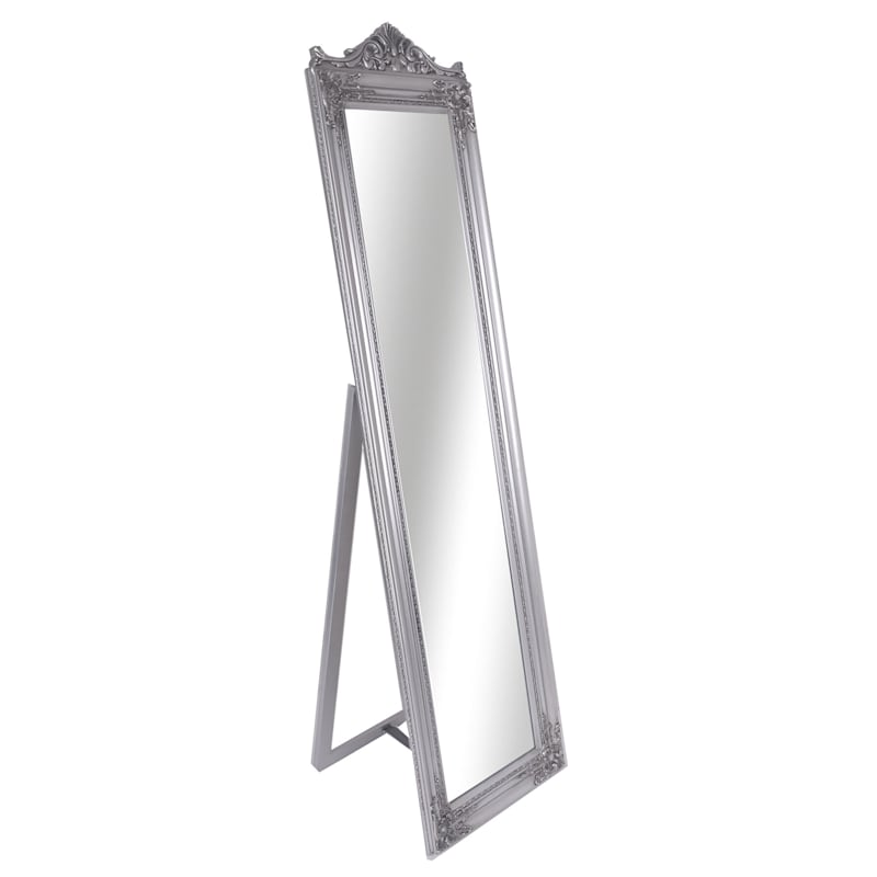 17X69 Ornate Silver Cheval Floor Mirror