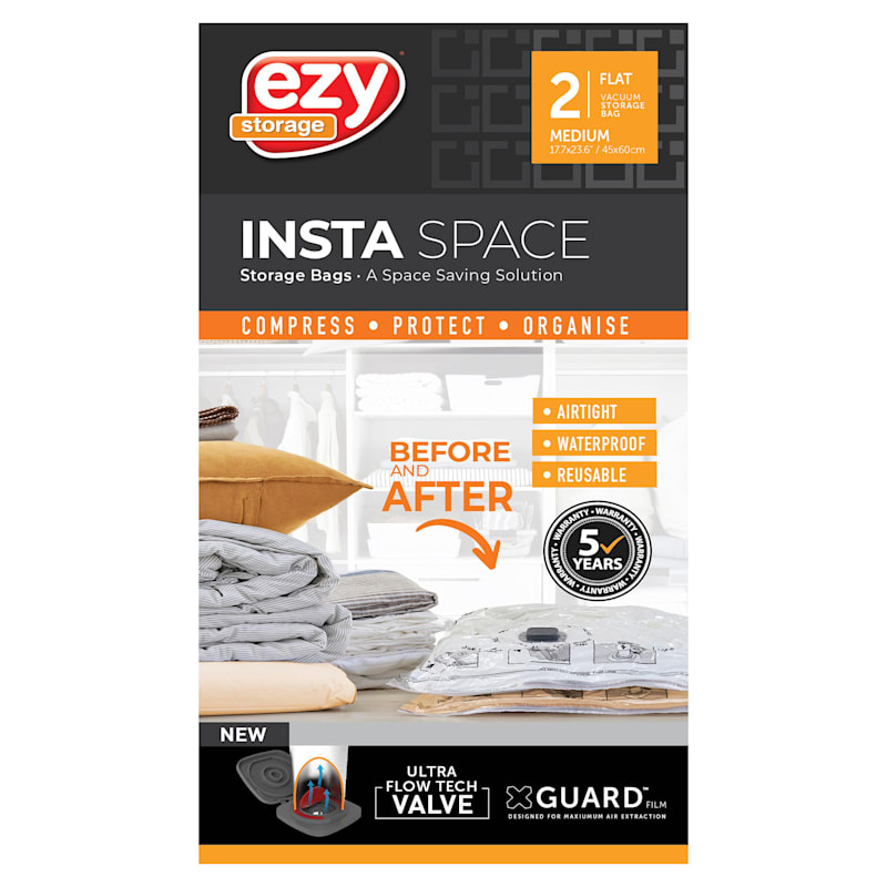2-Pack Insta-Space Flat Bag, Medium