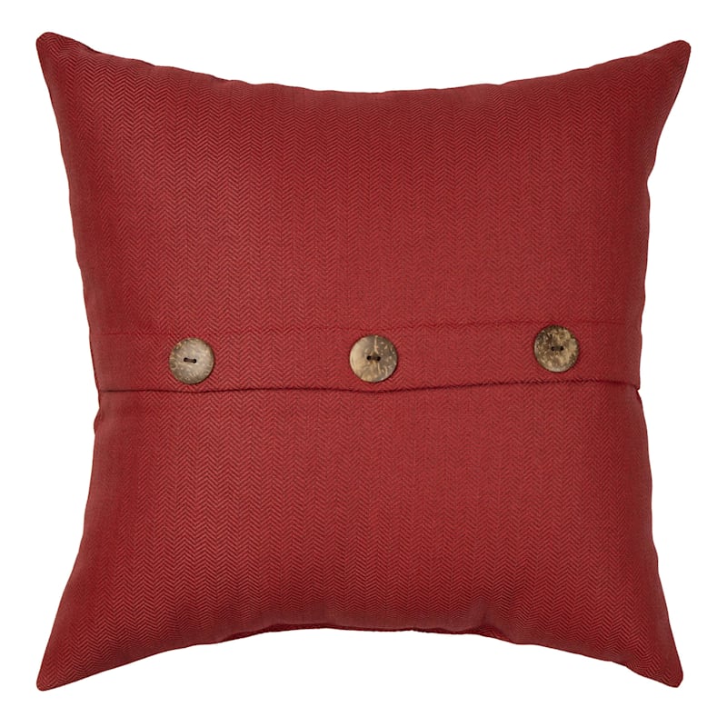 Tristin Cherry Red Premium Outdoor Throw Pillow, 18"