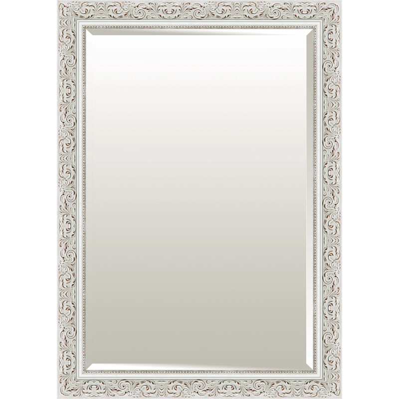 30x42 Rectangle Solid Wood Antique, White Wall Mirror Rectangular
