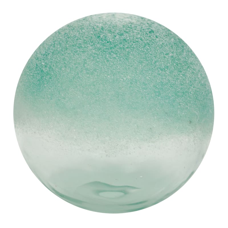 Ty Pennington Frosted Green Recycled Glass Orb, 5"