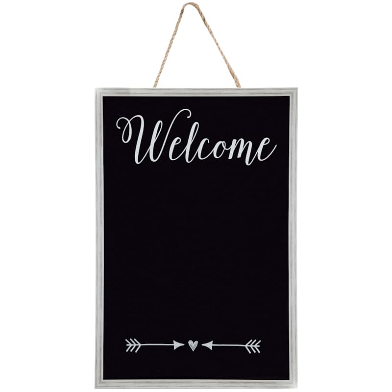 23X35 Welcome And Arrow Accent Hanging Chalkboard