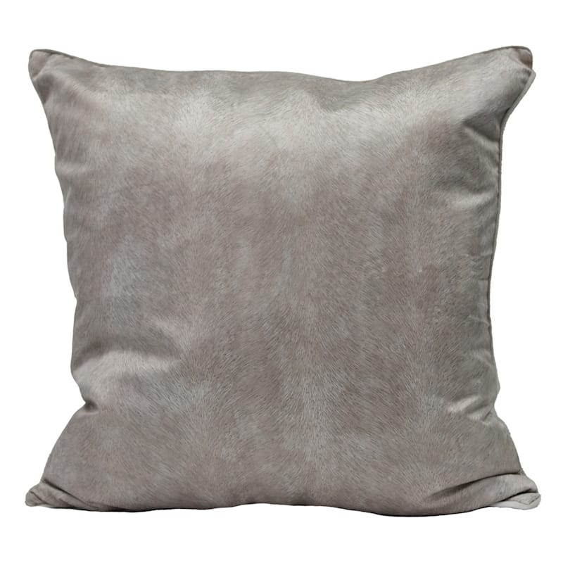 Silver velvet throw pillow on sale
