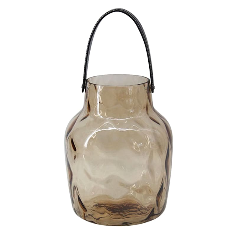 Glass Lantern with Rope Handle, 10"