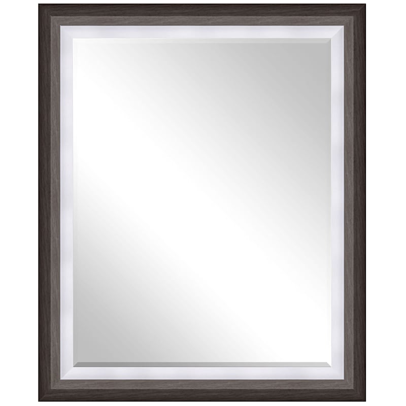 Jan Silver & Grey Framed Wall Mirror, 27x33