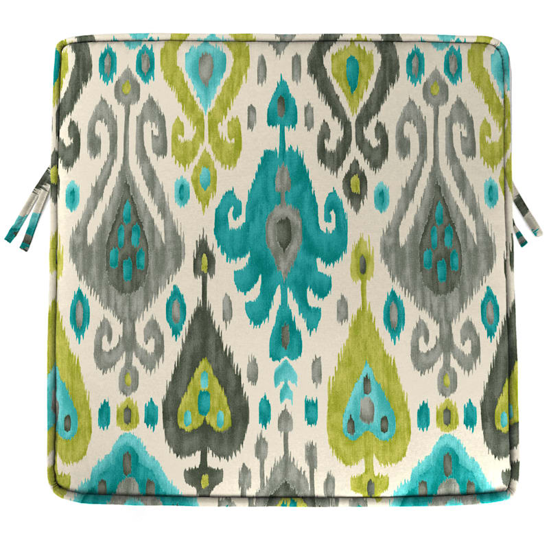Paso Turquoise Outdoor Gusseted Deep Seat Cushion