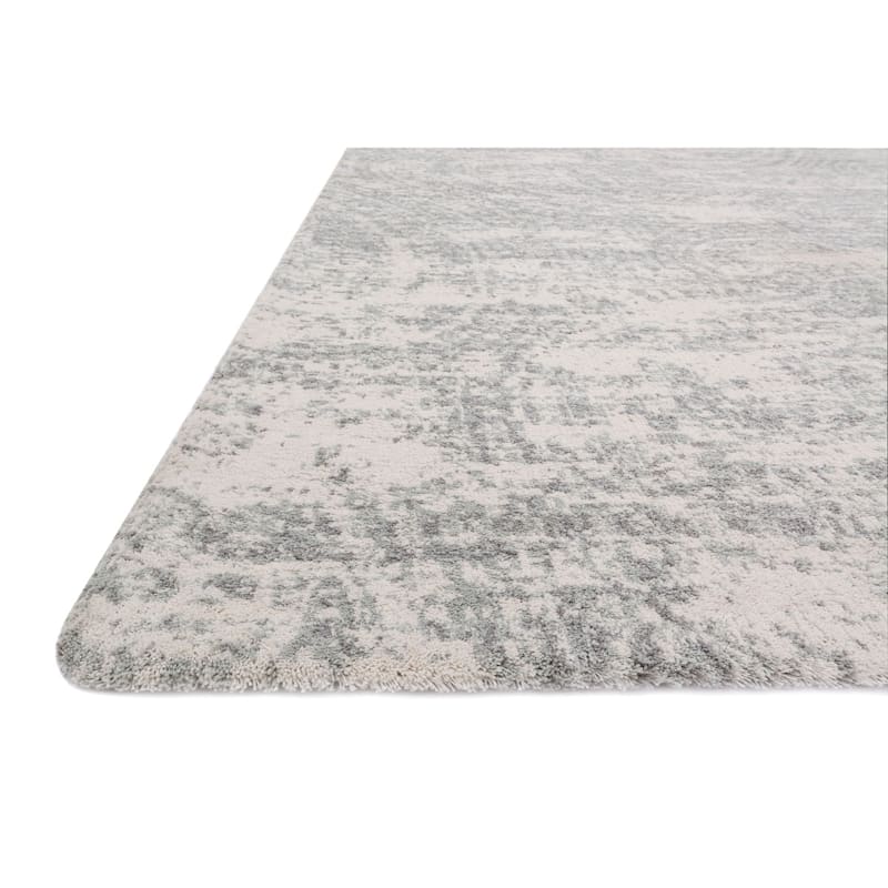 (A252) Willow Microfiber Gray Area Rug, 8x10