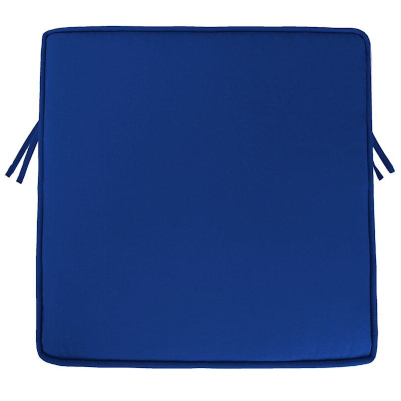 Cobalt Blue Canvas Outdoor Gusseted Deep Seat Cushion