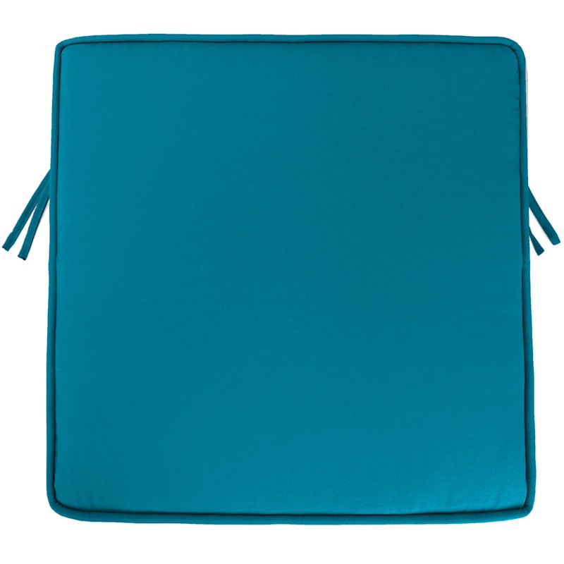 Turquoise Canvas Outdoor Gusseted Deep Seat Cushion