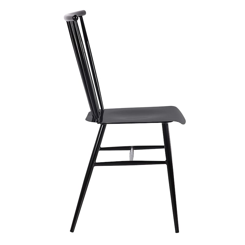 Black Spindle Metal Dining Chair