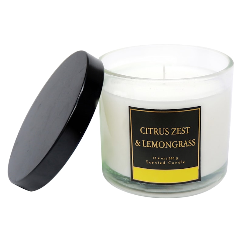 Citrus Zest Lemongrass Scented Jar Candle, 3.9oz