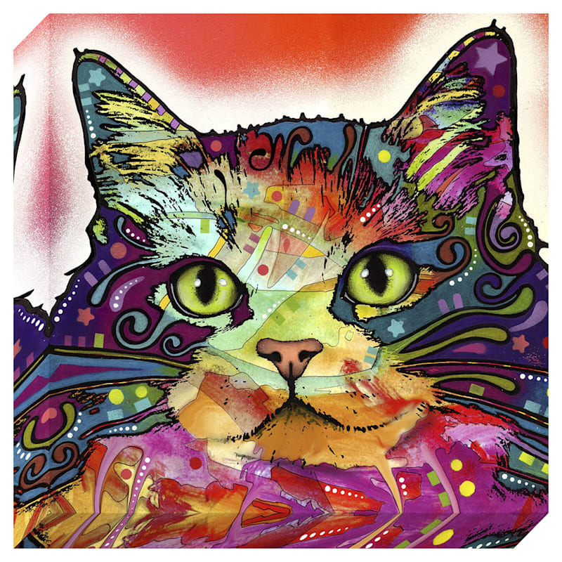 Multicolor Cats Textured Canvas Wall Art, 12"