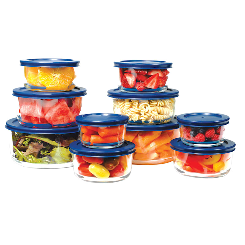 20-Piece Round Glass Food Storage Set/Lids