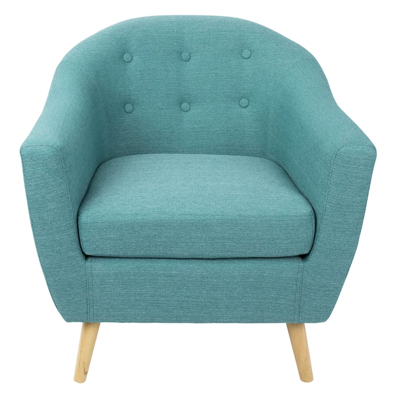 Rockwell Teal Mid-Century Modern Accent Chair