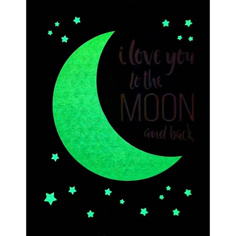 11x14 Love You To The Moon And Back Glow In The Dark Canvas Art At Home 11x14 Love You To The Moon And Back Glow In The Dark Canvas Art At Home