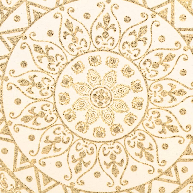 Glass Framed Gold Mandala Wall Art, 18"