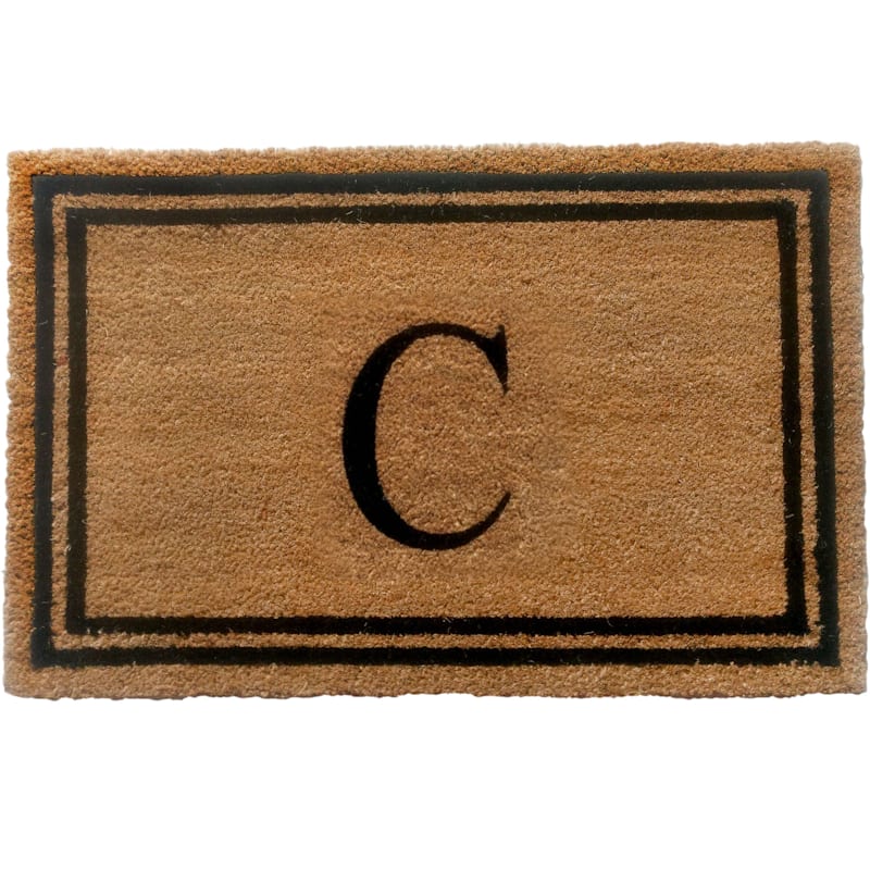Monogram a Coir Mat, 18x27